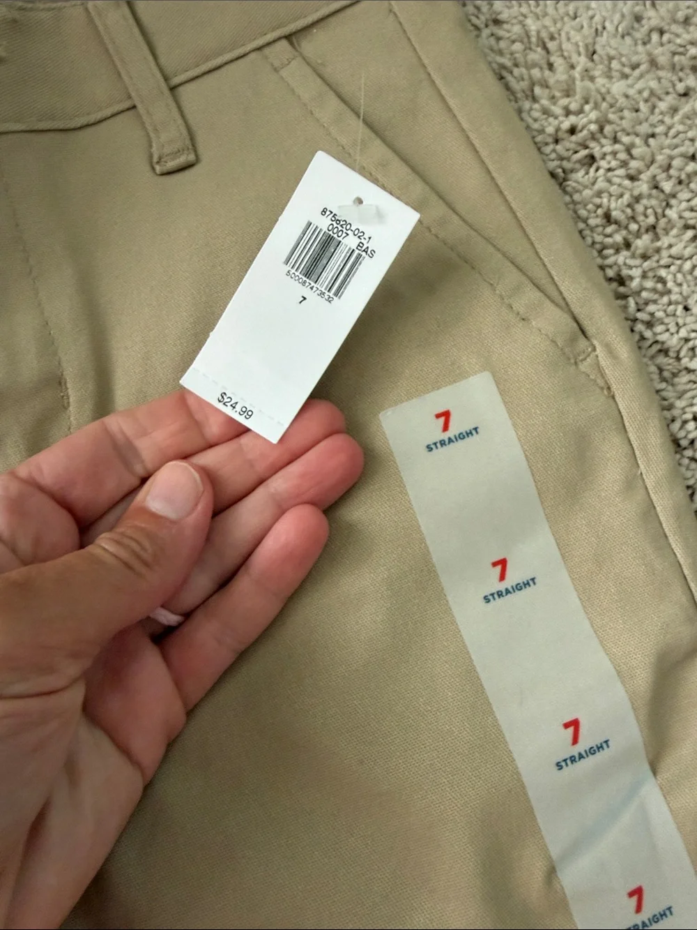 2 - NWT Old Navy boys Straight Leg Khakis Slacks Pants size 7